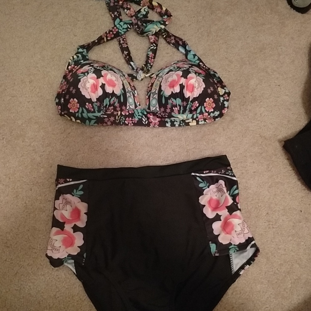 High waisted Floral Bikini